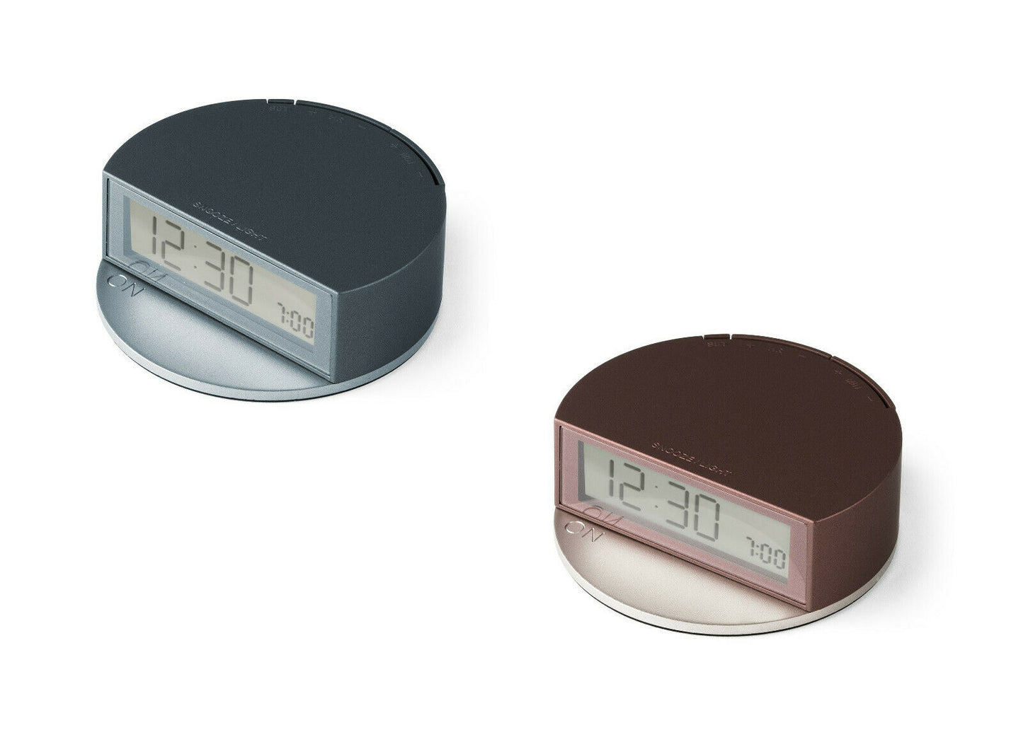 Lexon LCD Wecker Fine LR138 - Reisewecker - Farbauswahl bordeaux & blau