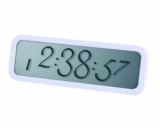 Lexon LCD Wecker Script LR133 - Wanduhr - Tischuhr - Farbauswahl schwarz & weiß