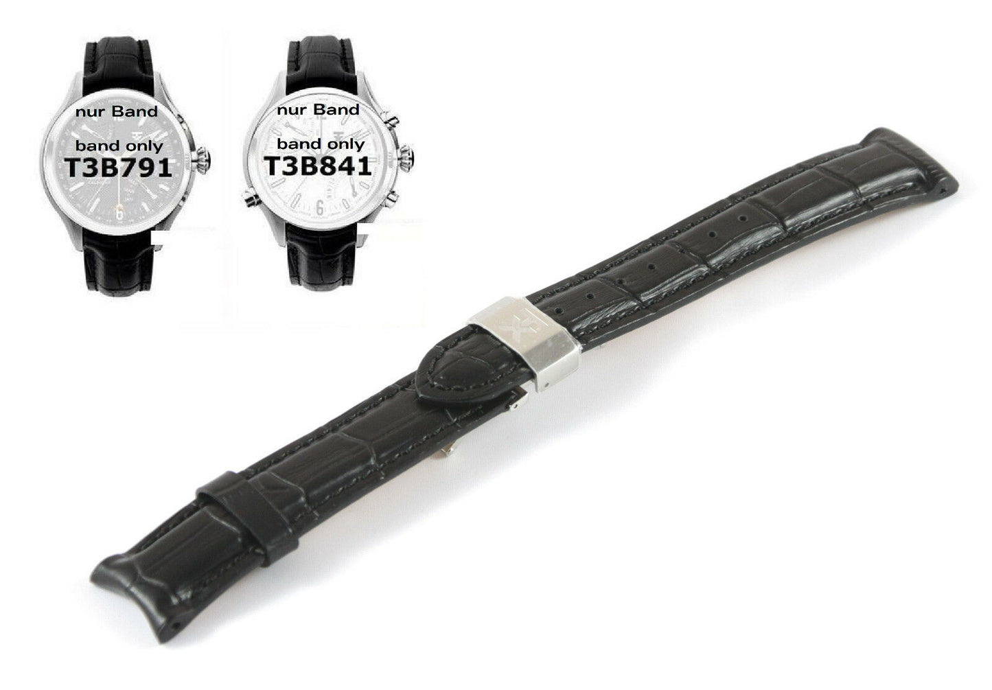 Timex TX Ersatzarmband T3B841 - TX 300 und TX 500 Series Ersatzband Leder 20mm