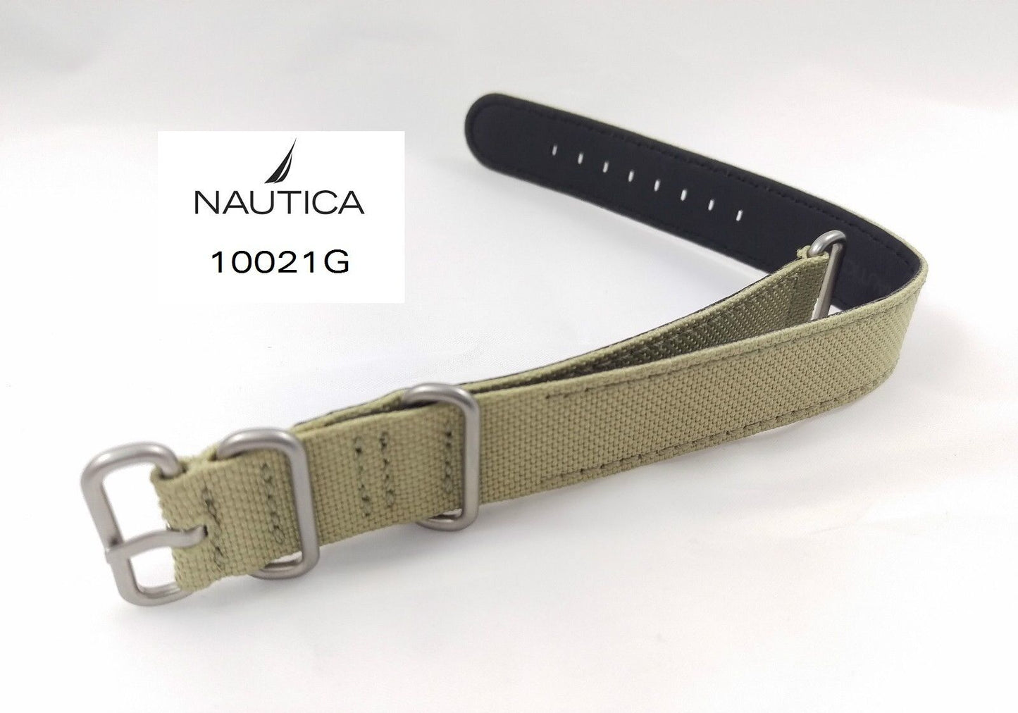 Nautica Ersatzband 10020G in orange oder 10021G in khaki - Uhrenarmband - 20 mm