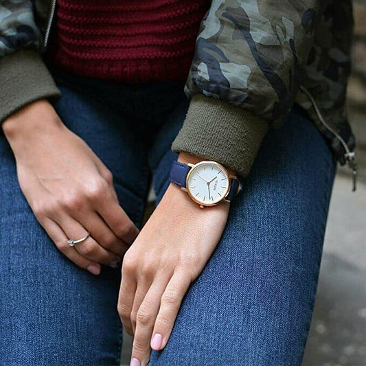 Nixon Damen Analog Quarz Uhr mit Leder Armband A1199-2798