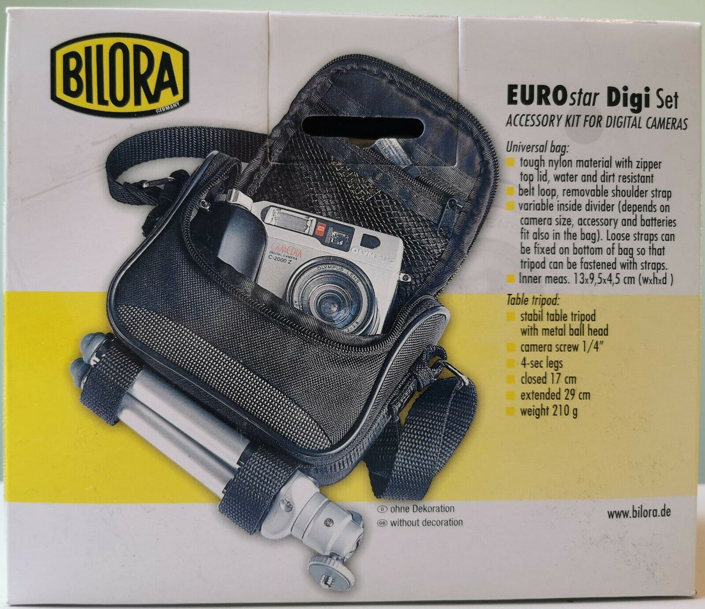 Bilora Eurostar Digi Set - Kameratasche + Stativ