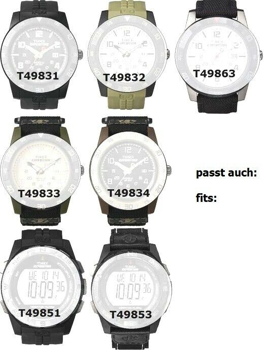 Timex Ersatzarmband T49864 Expedition Rugged Core - T49831 T49834 T49851 T49863
