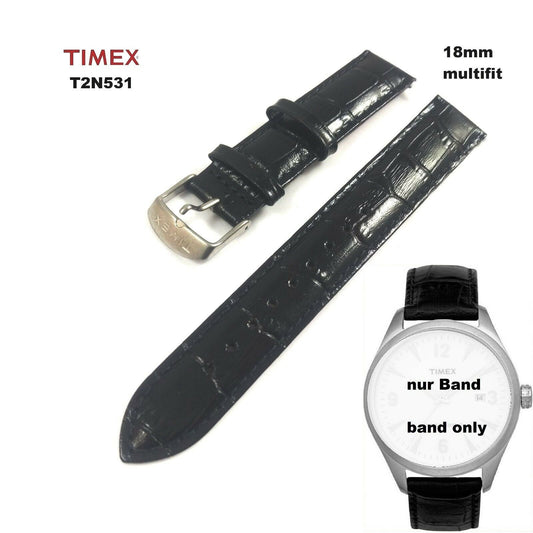 Timex Ersatzarmband T2N531 Vintage Original - hochwertiges Leder Ersatzband 18mm