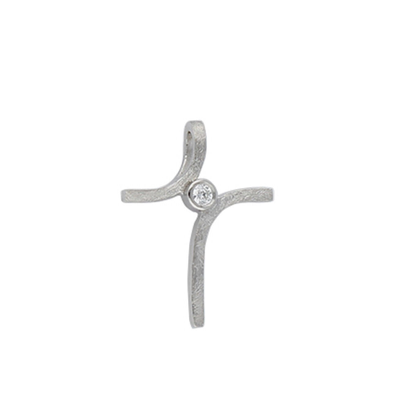 VIVA Anhänger Weißgold 9 kt - Gewicht 0,43 g. - Brillant 0,02 ct w/si