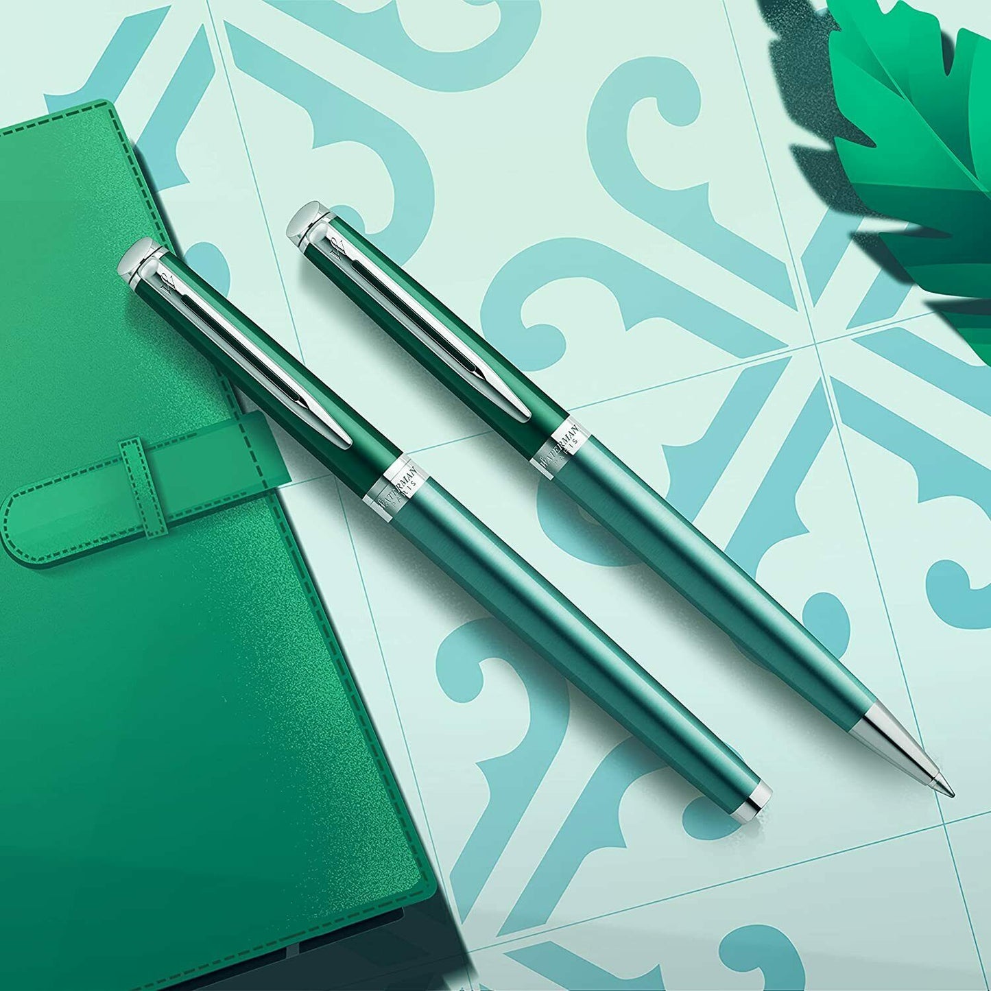 Waterman Hémisphère French Connection Château Vert - Rollerball - schwarz - fein