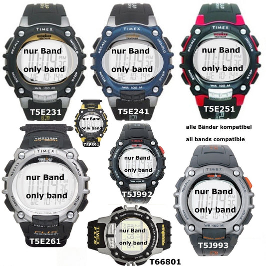 Timex Ersatzband T5J993 IronMan 100 Lap FLIX T5E231 T5E251 T5F591 T5J992 T5E261