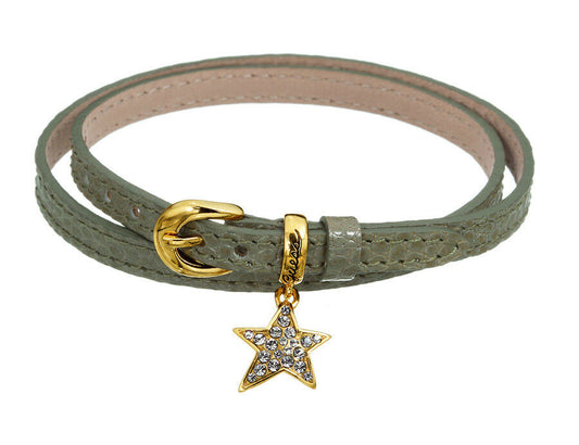 GUESS Armband Armkette Handkette UBB71248 - olivfarbenes Wickellederarmband