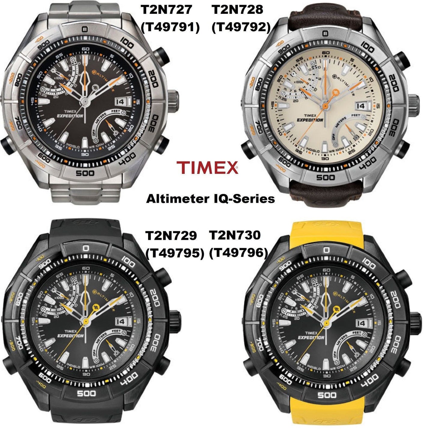 Timex Ersatzarmband T2N727 Altimeter IQ - passt zu T49795 T2N730 T2N728 T2N729