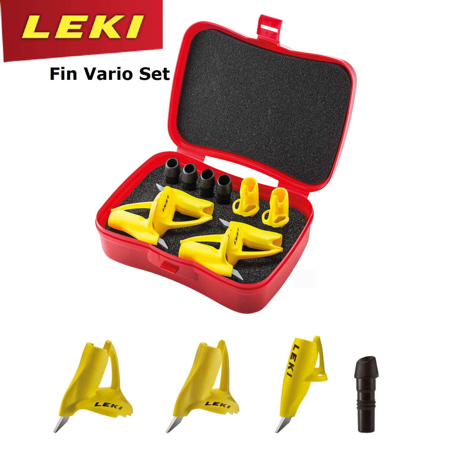 LEKI Fin Vario Set - simpler Wechsel von Skating auf Langlaufspitzen - 8 und 9mm