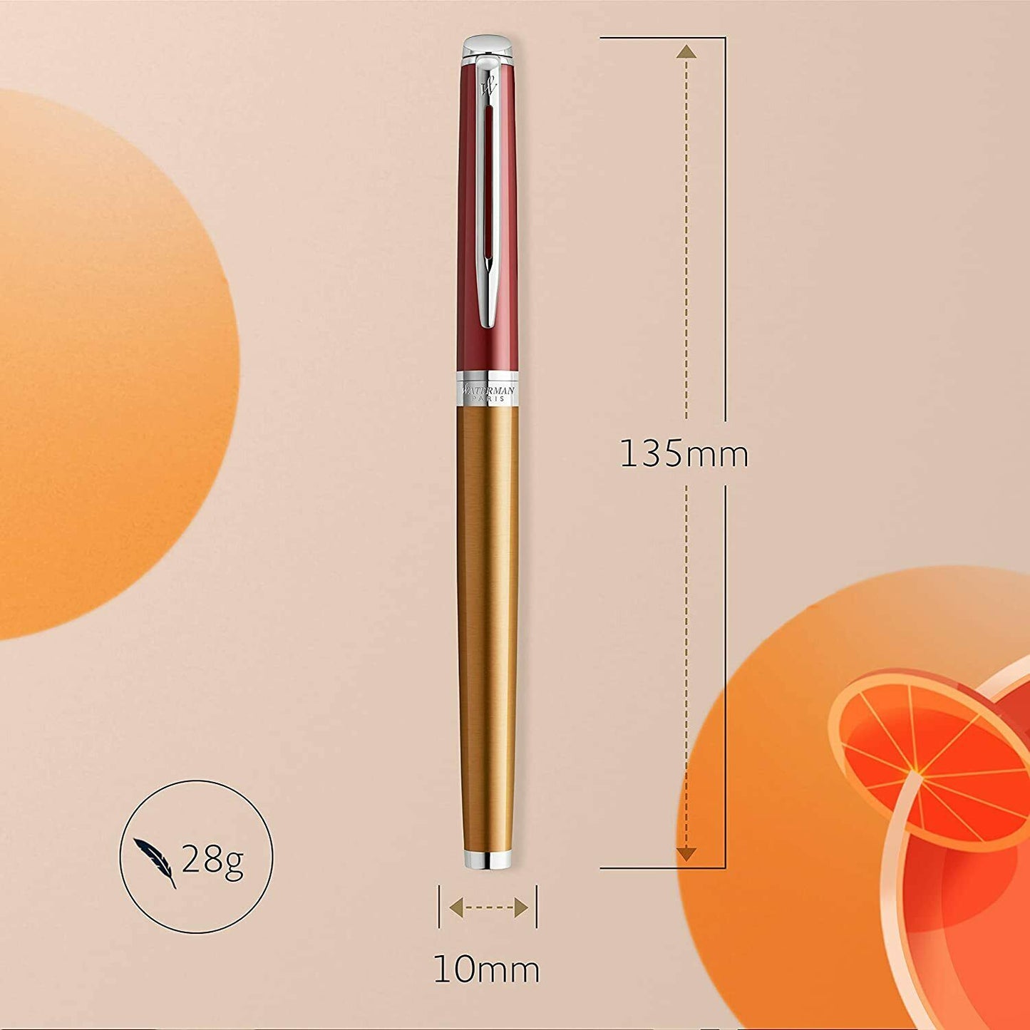Waterman Hémisphère French Connection Vermillon - Rollerball - Tinte schwarz - F