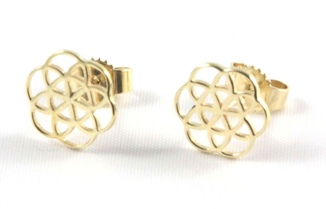 VIVA Ohrringe Gelbgold 9 kt - rund - Gewicht 1,29 gr. - Ø ca. 11mm