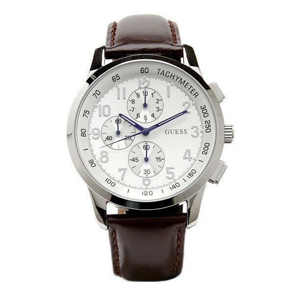 GUESS W13530G2 COASTAL Herrenuhr Lederband braun – Klausbua