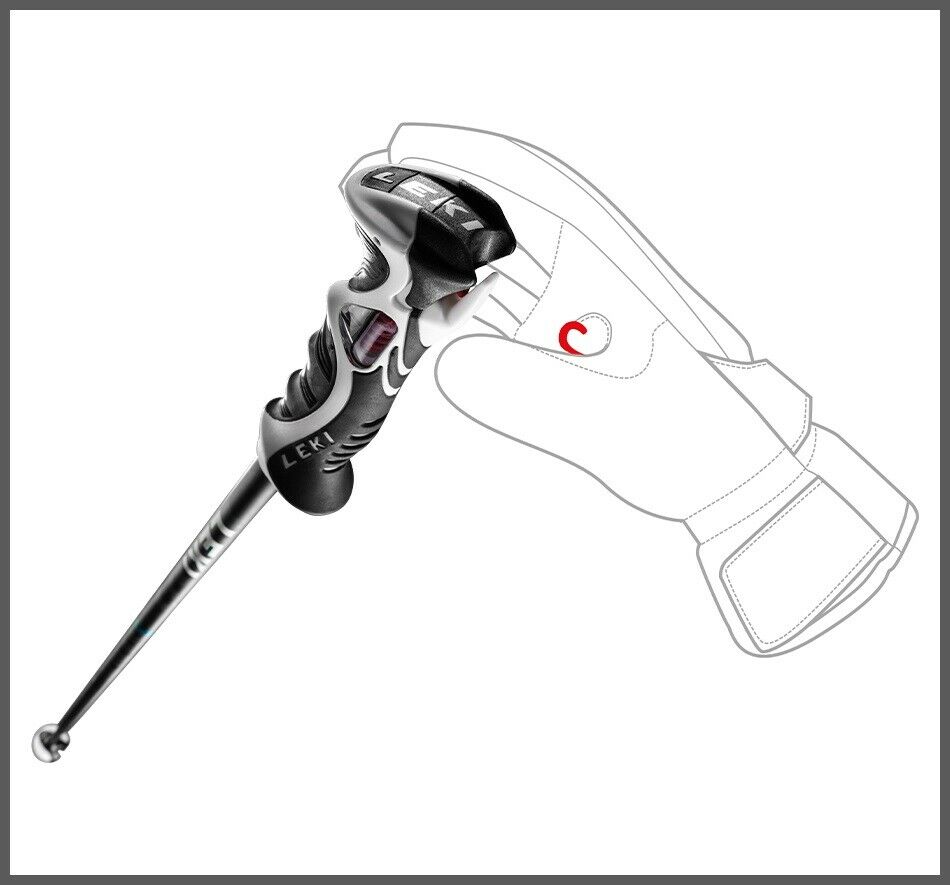 LEKI Bold Lite S Skistöcke 65067432 Alpin Ski Stöcke - Fixlänge von 110 - 135cm