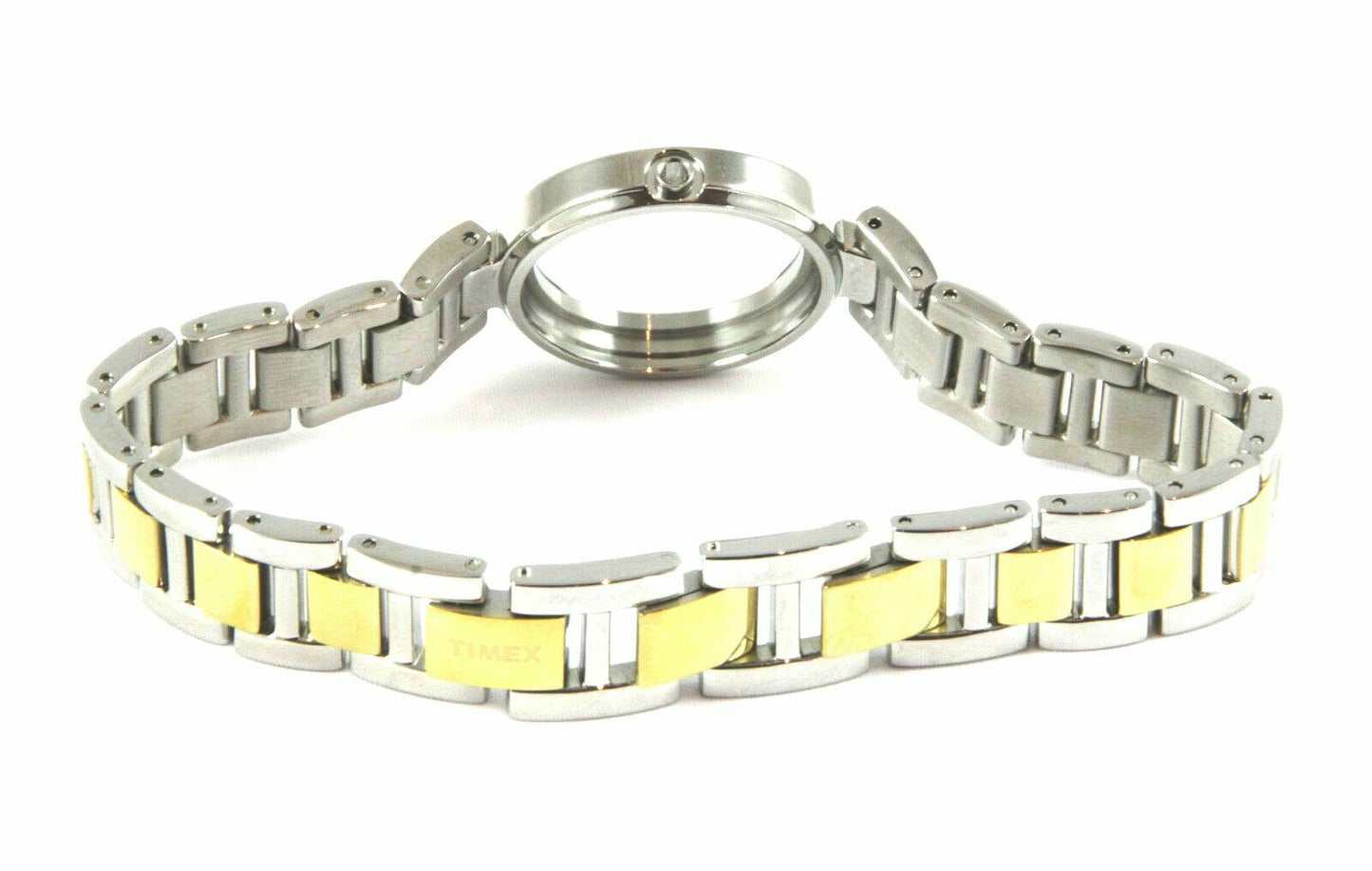 Timex T2N454 Ersatzband mit Gehäuse komplett - Ersatzband Edelstahl Uhrengehäuse