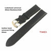 20mm Uhren Ersatzarmband Leder Ersatzband Uhrenband - universal passend schwarz