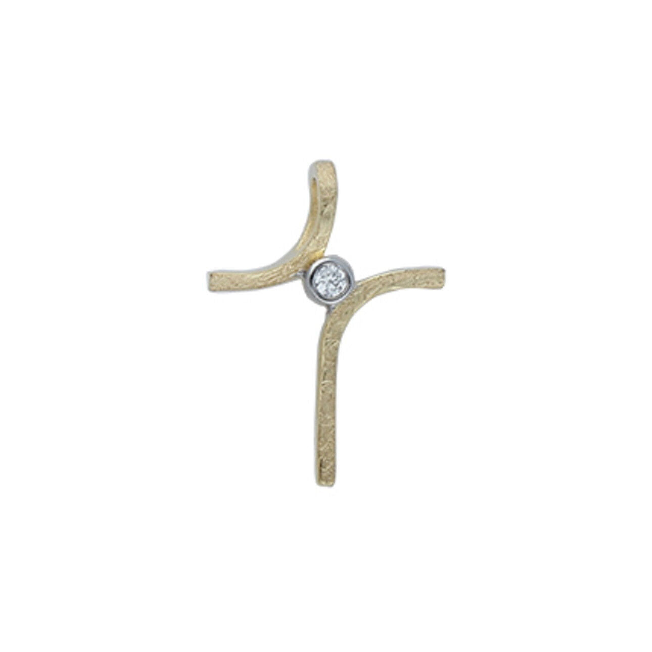 VIVA Anhänger Gelbgold 9 kt - Gewicht 0,39 g. - Brillant 0,02 ct w/si