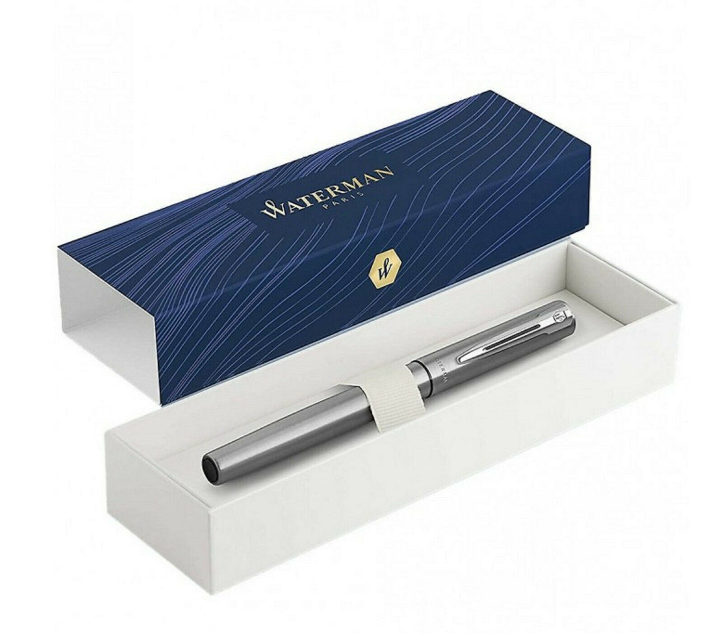 Waterman Graduate Allure Chrome Matt - Tintenroller - schwarze Schrift