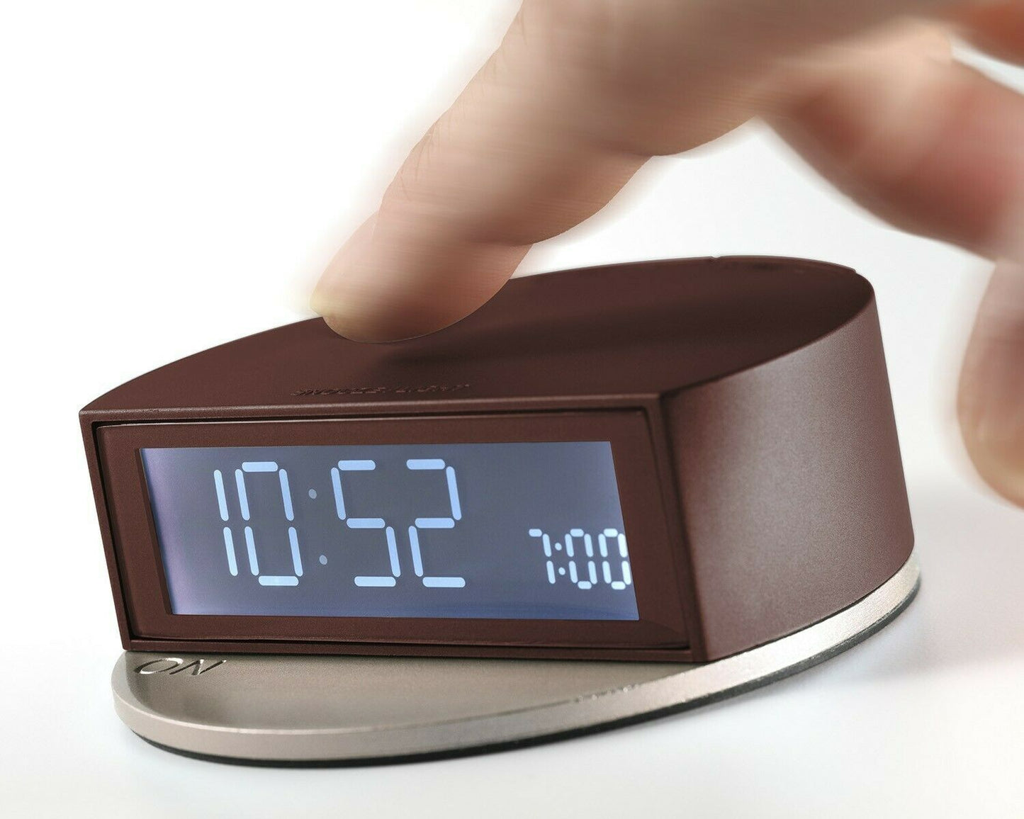 Lexon LCD Wecker Fine LR138 - Reisewecker - Farbauswahl bordeaux & blau
