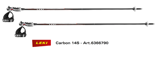 LEKI Carbon 14 S Skistock 6366790 Alpin Ski Stöcke - Längenauswahl 110 - 135cm