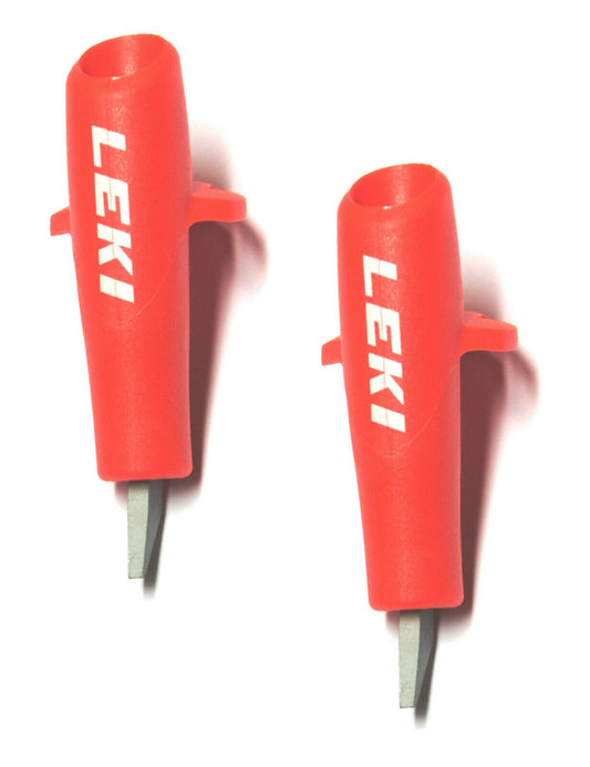 LEKI Nordic Walking Speed Tip (1 Paar, rot) - zum Auswechseln mit Anleitung
