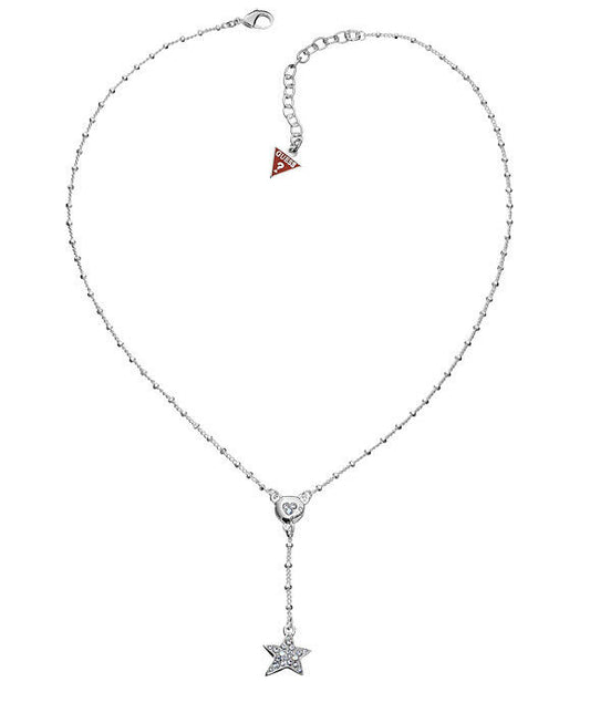 GUESS Halskette / Collier UBN81057 Stern-Serie versilbert