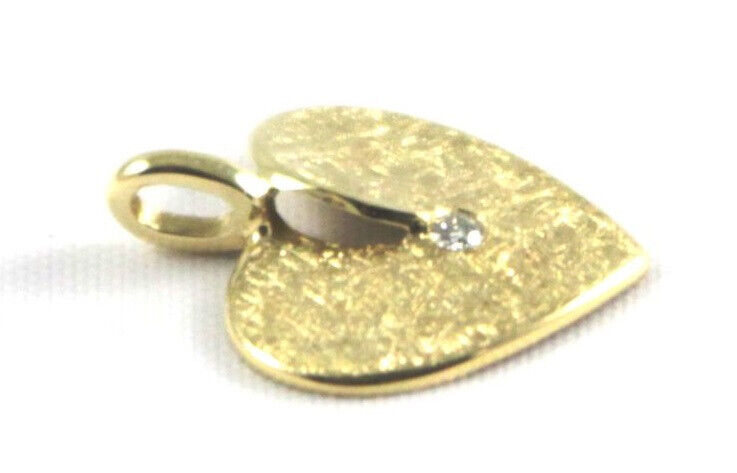 VIVA Anhänger Gelbgold 9 kt - Herz - Gewicht 0,86 gr. - Brillant 0,02 ct w/si