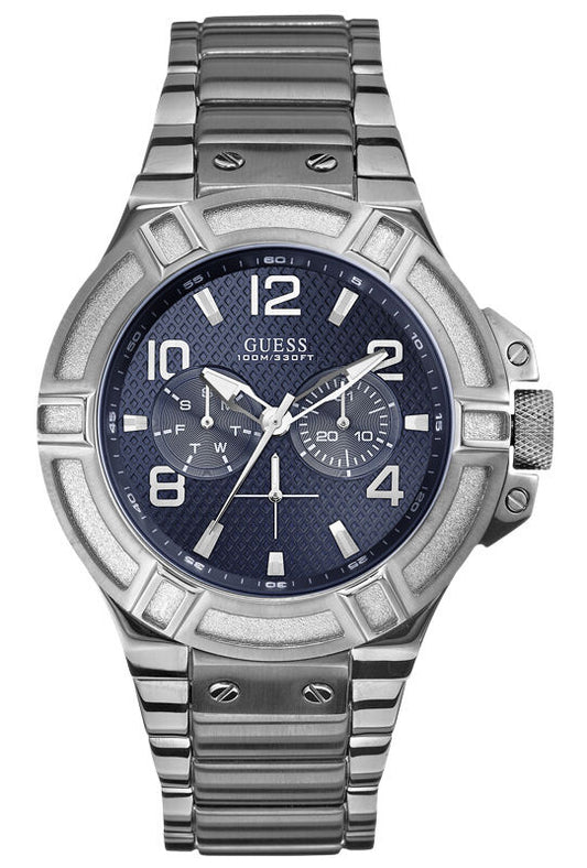 GUESS W0218G2 Herrenuhr Rigor - Edelstahlgehäuse silber