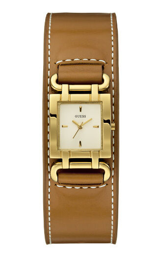 GUESS W0153L2 SMOOTHY Damenuhr Lederband braun