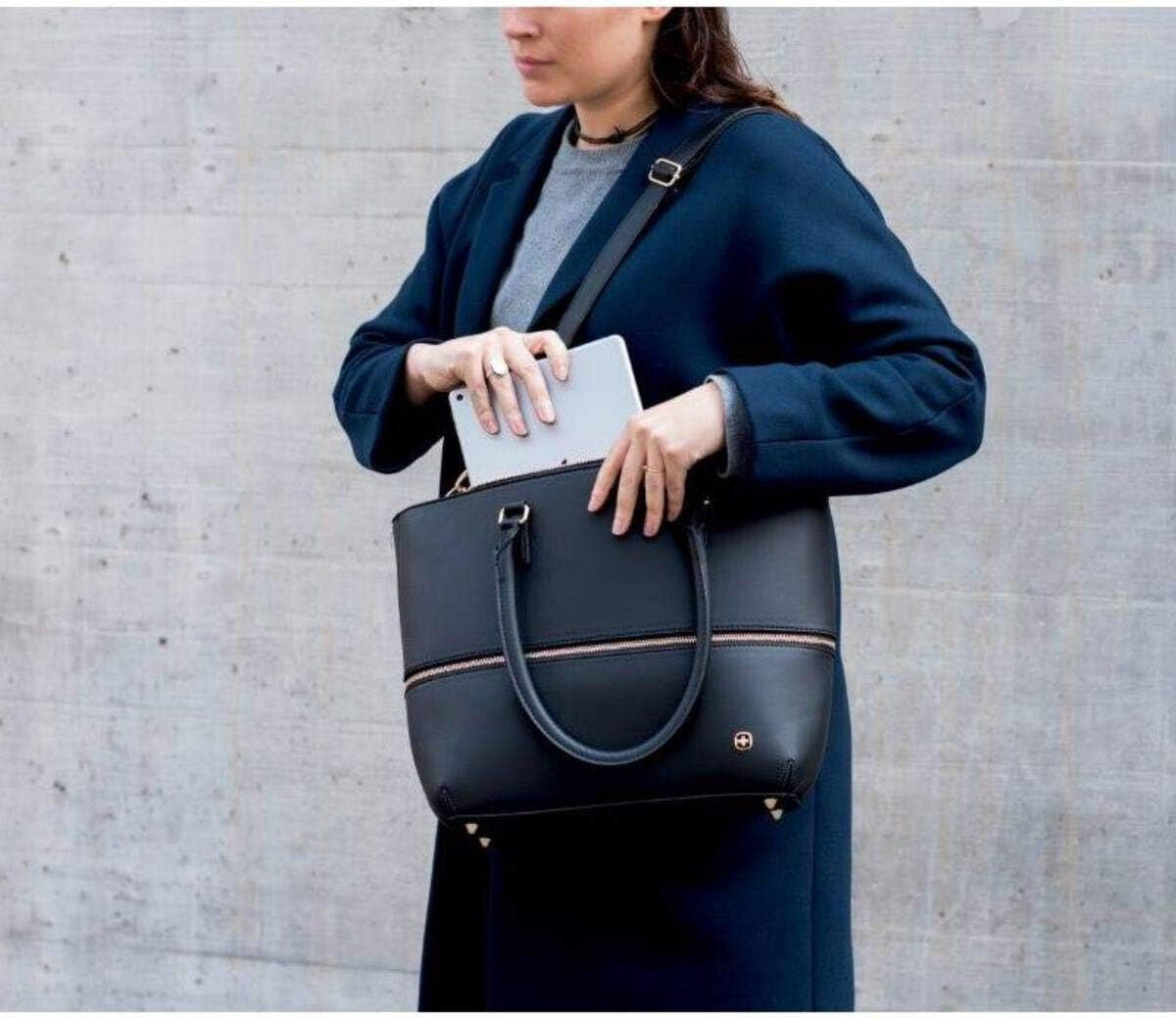 Wenger Eva Damen Handtasche mit extra herausnehmbarer Laptop-Tasche 13'' Black