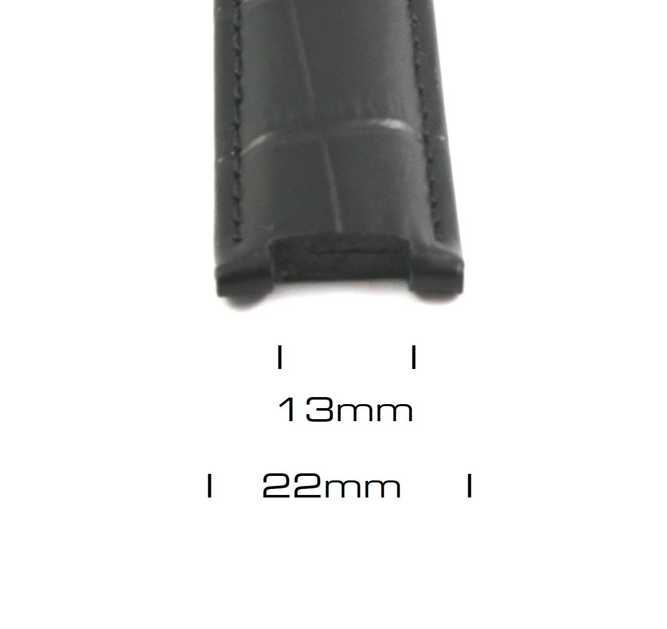 Uhren Ersatzband Leder 22mm mit speziellem Anschluß - Maße siehe Bilder