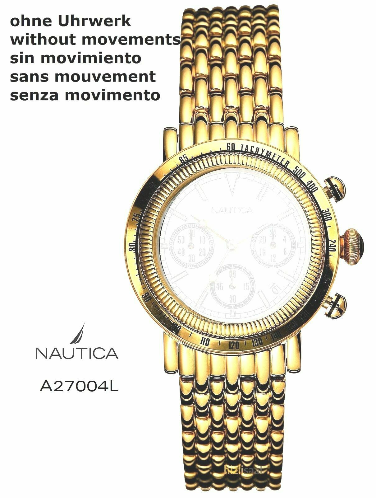 Nautica Ersatzband A27004L spettacolare - Edelstahlband und Gehäuse - 18 mm