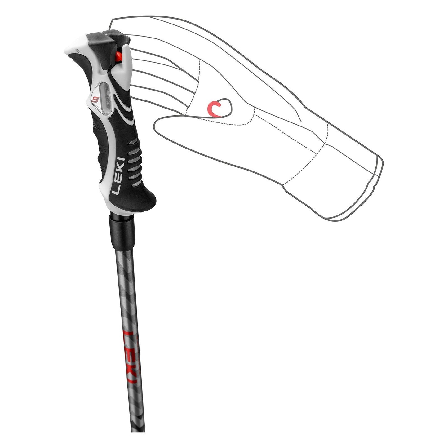 Leki Hot Shot S 65367471 mit Getränken befüllbar Skistock Schnaps - Griff = Glas