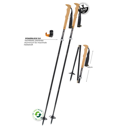 Komperdell FX Lite Carbon Summit Vario - Faltstöcke