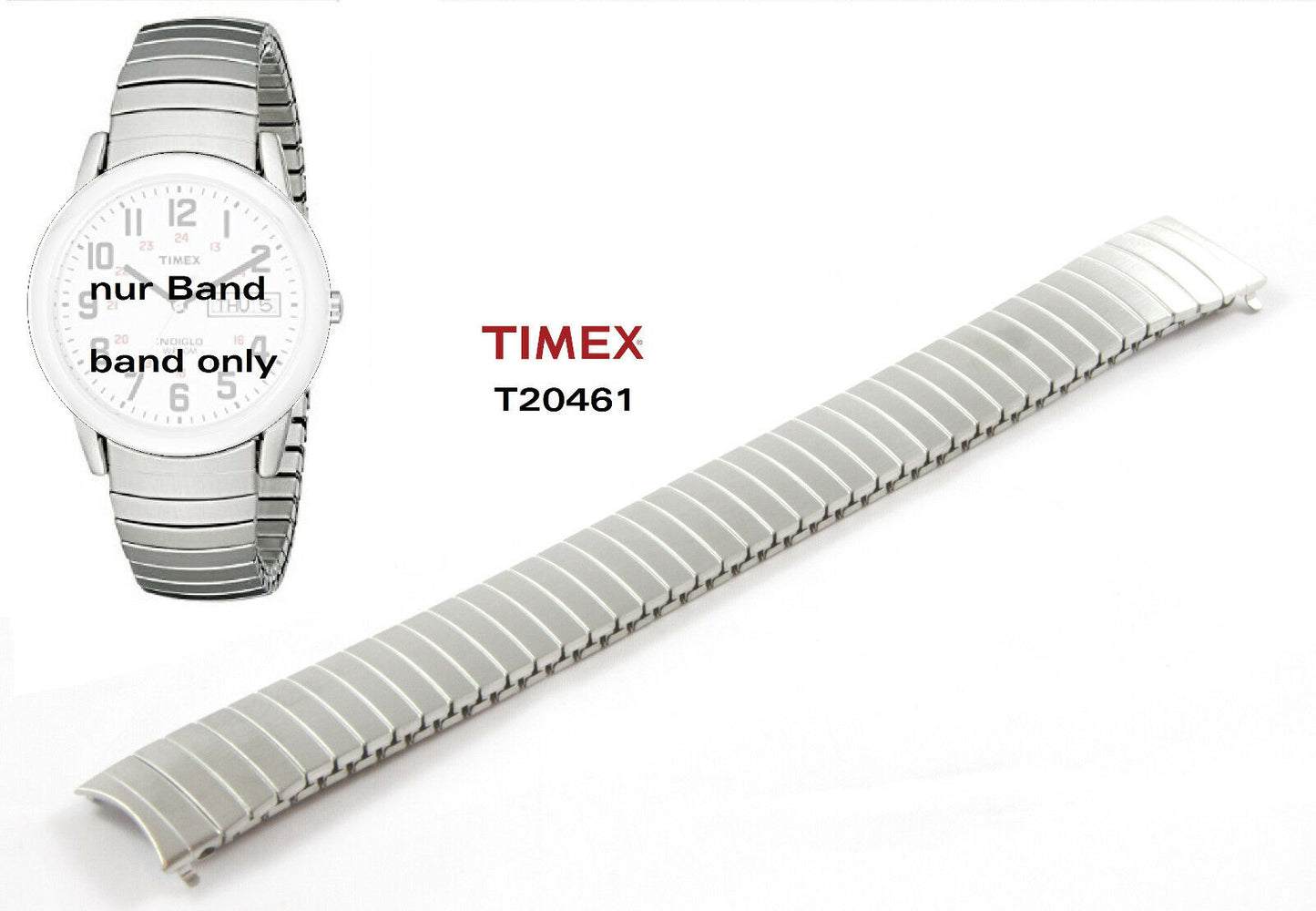 Timex Ersatzarmband T20461 Flexband Strechband Ersatzband 18mm - T20001 & T2H451