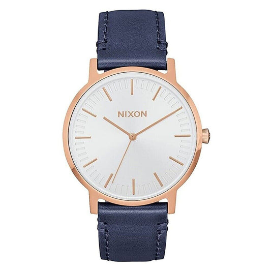 Nixon Damen Analog Quarz Uhr mit Leder Armband A1199-2798