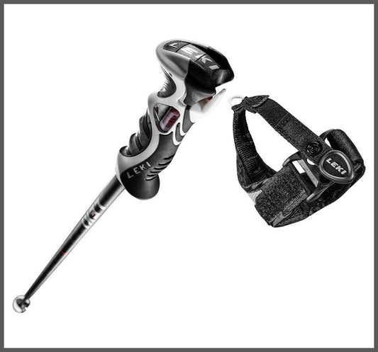 LEKI Bold Lite S Skistöcke 65067431 Alpin Ski Stöcke - Fixlänge von 110 - 135cm rot-schwarz