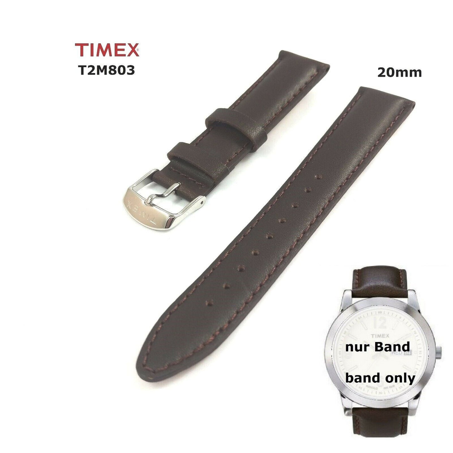 Timex Ersatzarmband T2M803 Classics Fashion - Ersatzband 20mm universal multifit
