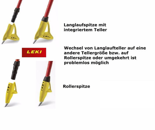 LEKI Fin Vario Teller L/XL 52 mm inkl. Aufnahme Ø 8 & 9mm - einfach zu wechseln