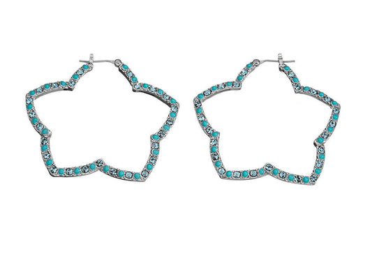 GUESS Ohrringe / Ohranhänger UBE41204 (türkisfarbener Seestern-Anhänger)