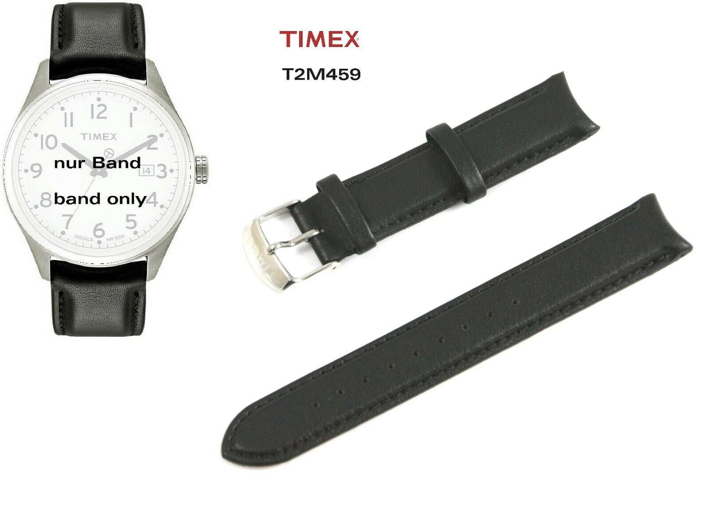 Timex Ersatzarmband T2M459 T-SERIES - passt T2M465 T2M461 T2M462 T2M459 T2M466