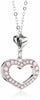 GUESS Halskette / Collier UBN11227 Herzanhänger mit rosaroten Schmucksteinchen