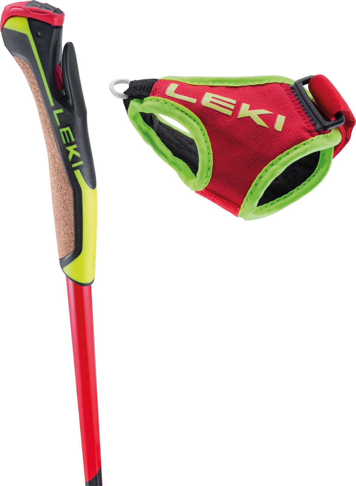 Leki PRC 750  Langlauf Stöcke 65240961 - Fin Vario Tellersystem - Carbon - rot