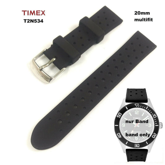 Timex Ersatzarmband T2N534 Sport Originals robustes Silikonband 20mm Ersatzband
