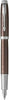 Parker IM Premium Brown Chrome Trim Fountain Pen - Füllfederhalter M, Tinte blau