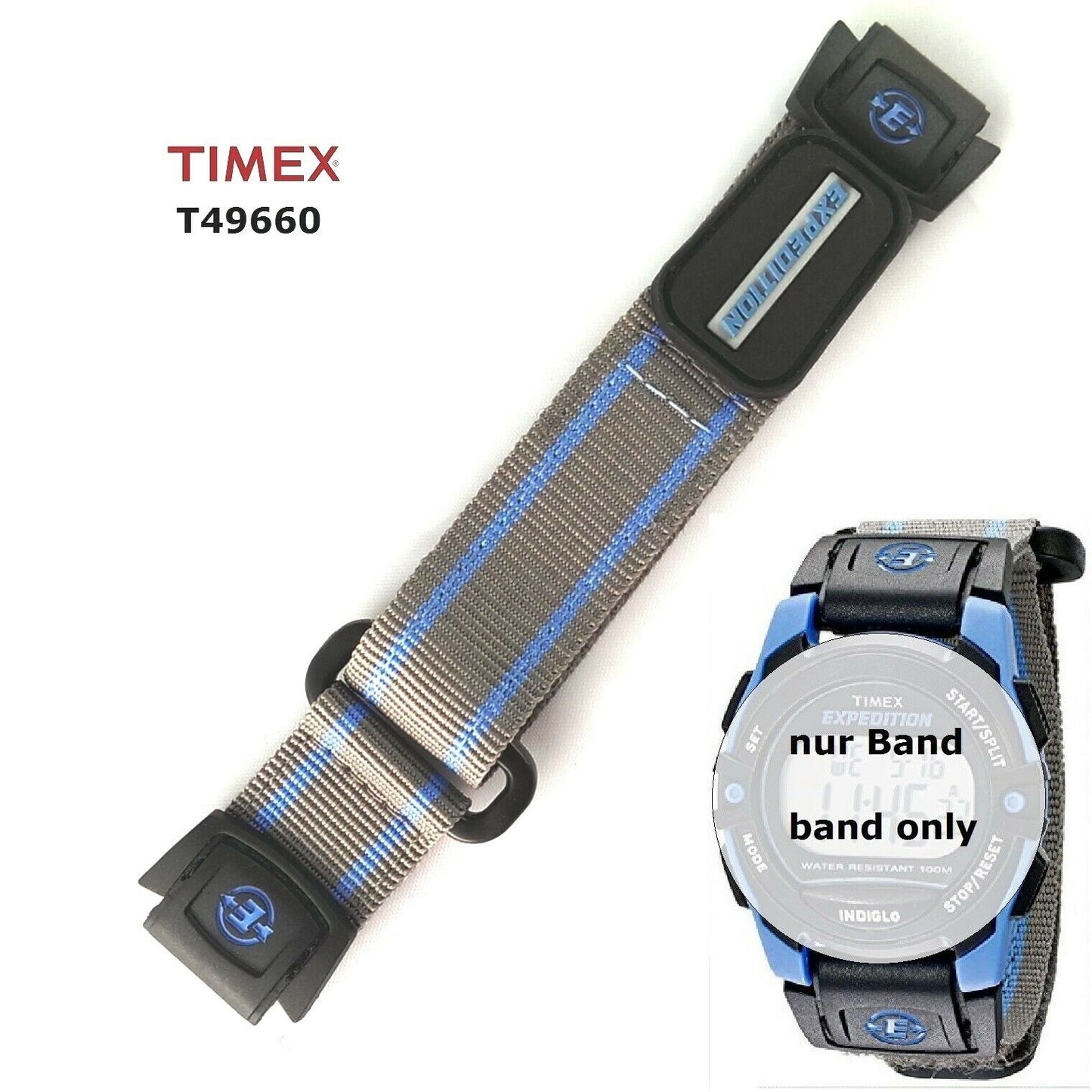 Timex Ersatzarmband T49660 Expedition Classic Original - Ersatzband Wechsel Band