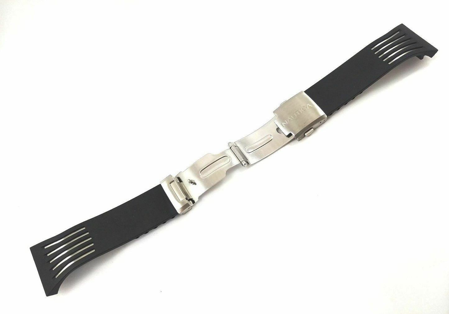 Nautica Ersatzband A14504G - Uhrenarmband Silikon schwarz - 22/28mm 14504 strap