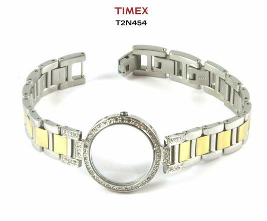 Timex T2N454 Ersatzband mit Gehäuse komplett - Ersatzband Edelstahl Uhrengehäuse