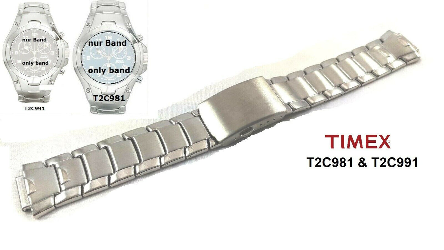 Timex Ersatzarmband für T2C981 und T2C991 Herren Chronograph Indiglo Ersatzband