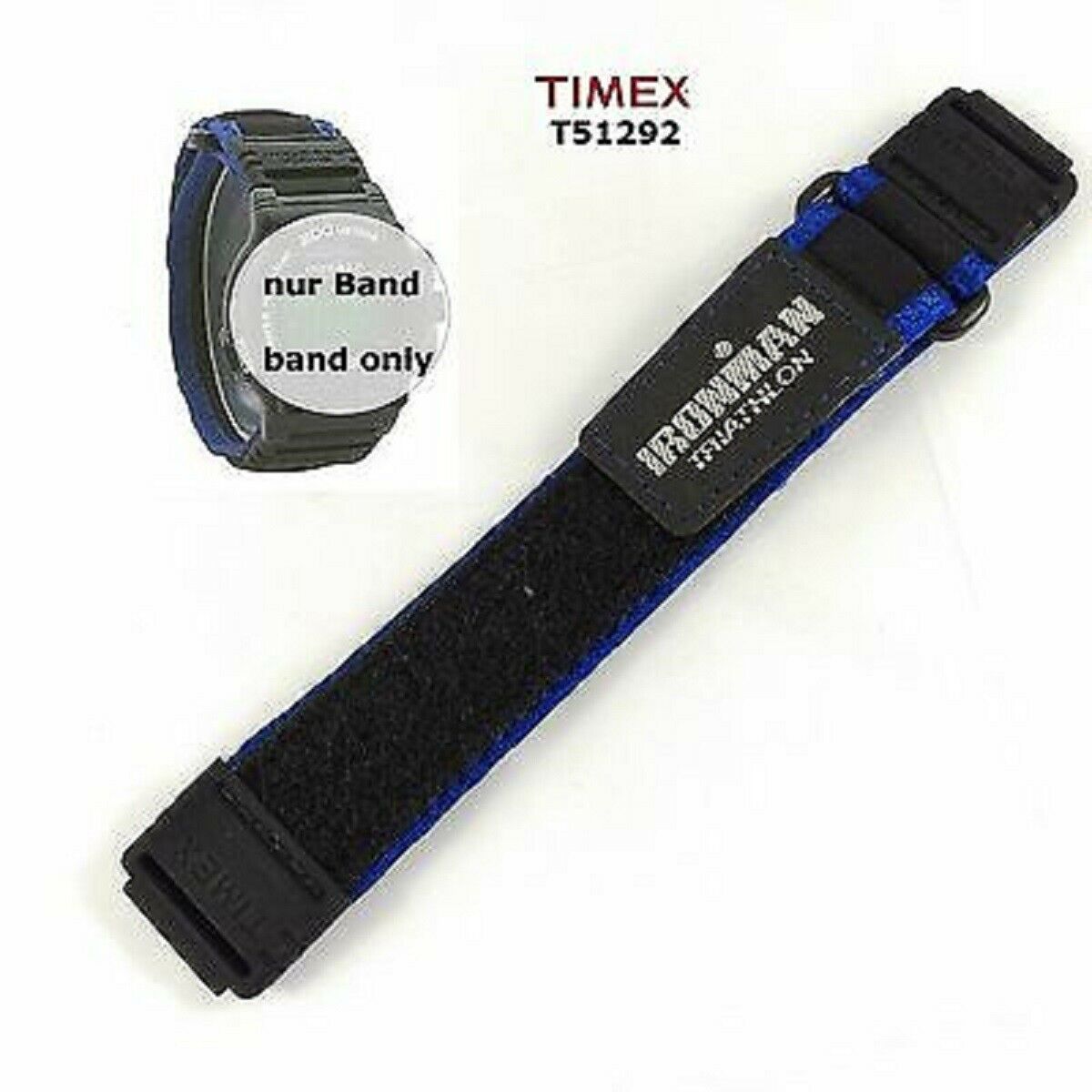 Timex Ersatzarmband T51292 Ironman Triathlon Nylon Klettband - 15/18/25mm